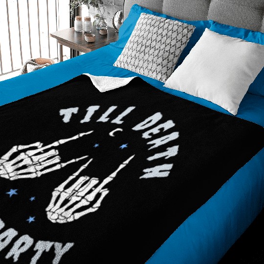 Till Death Do Us Party Skeleton Hand Bachelorette Baby Blankets