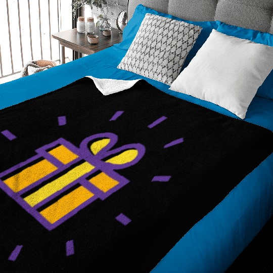 AA line icon of a gift box typically features a si Baby Blankets