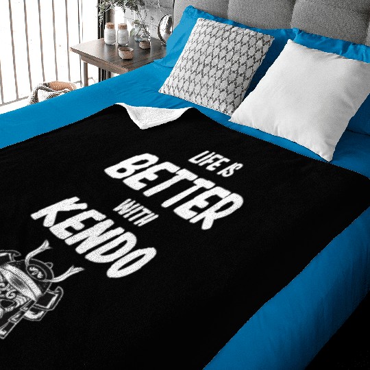 Life Is Better With Kendo Ninjutsu Fencing Combat Baby Blankets
