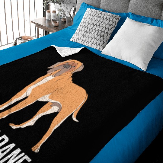 Cute Dog Lover Dog Mom And Dog Dad Great Dane Baby Blankets