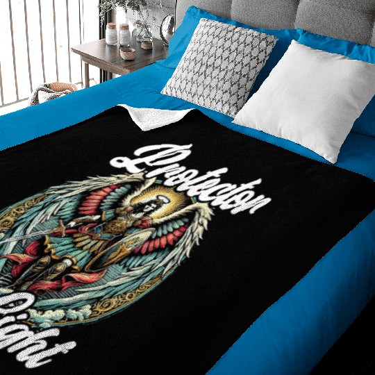 Archangel Michael Catholic Christianity Angel Baby Blankets