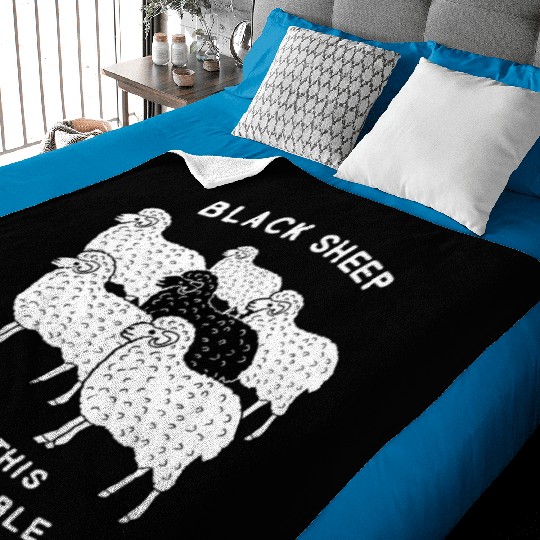 Black sheep make this world livable Baby Blankets