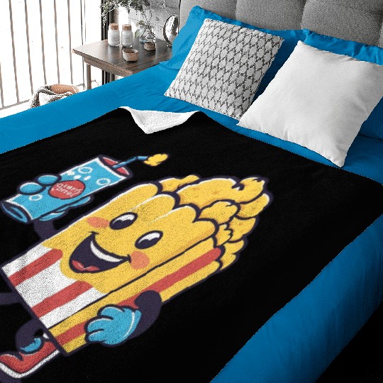 Popcorn and Soda: Moments of Joy Baby Blankets