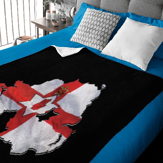 Northern Ireland | Real Flag | Flag Map Baby Blankets