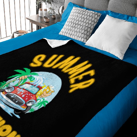 White Yellow Blue Nature Summer Vacation Baby Blankets