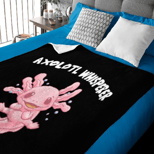 Axolotl Whisperer Salamander Animal Lover Amphibia Baby Blankets