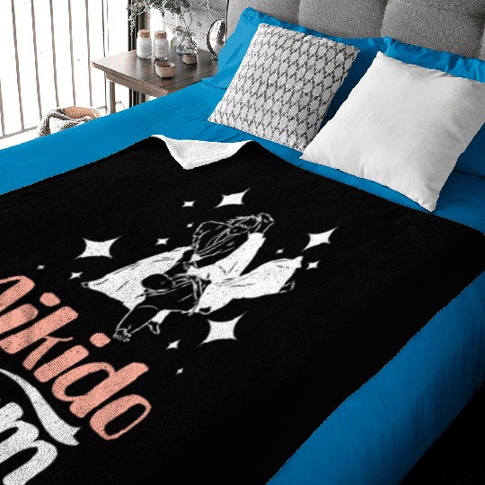 Mother's day Mama Aikido Mom Baby Blankets