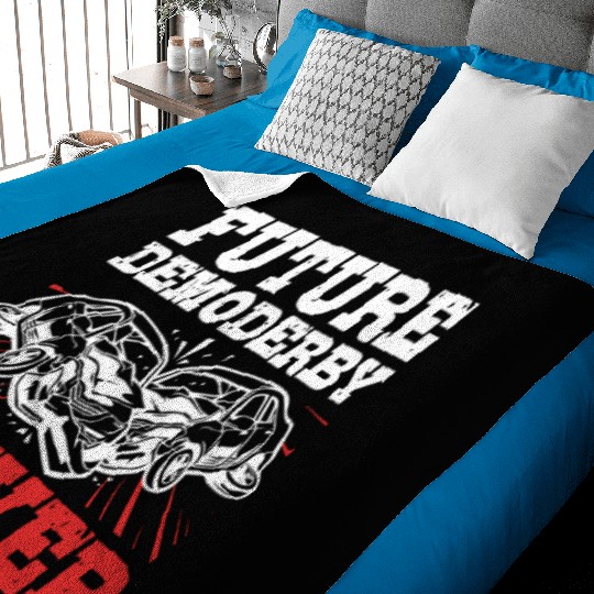 Demolition Derby Race Car Future Demo Derby Driver Baby Blankets