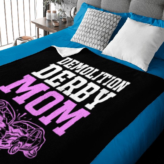 Demolition Derby Race Car Demo Derby Mom Baby Blankets
