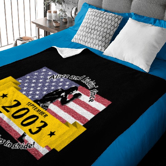 21st birthday Alive and kickin since 09/2003 Baby Blankets