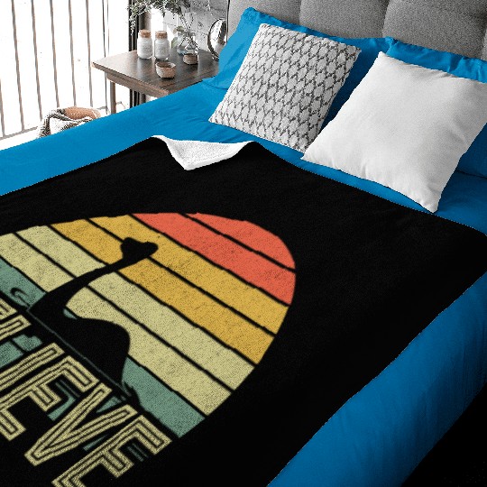 Believe Nessie Loch Ness Cryptid Retro Vintage Baby Blankets