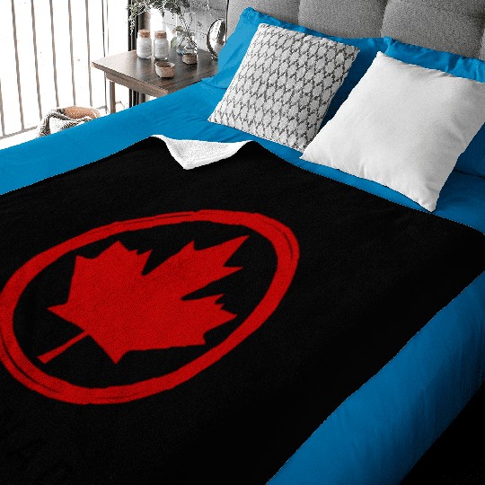 Stylish Air Canada Airline Design Baby Blankets