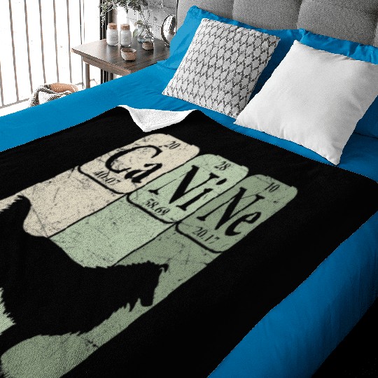 Rough Collie Periodic Table Elements Dog Lover Baby Blankets