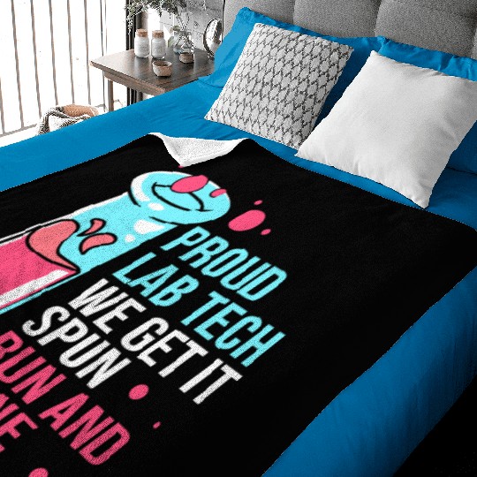 Lab Technician Proud Lab Tech Spun Run And Done Baby Blankets