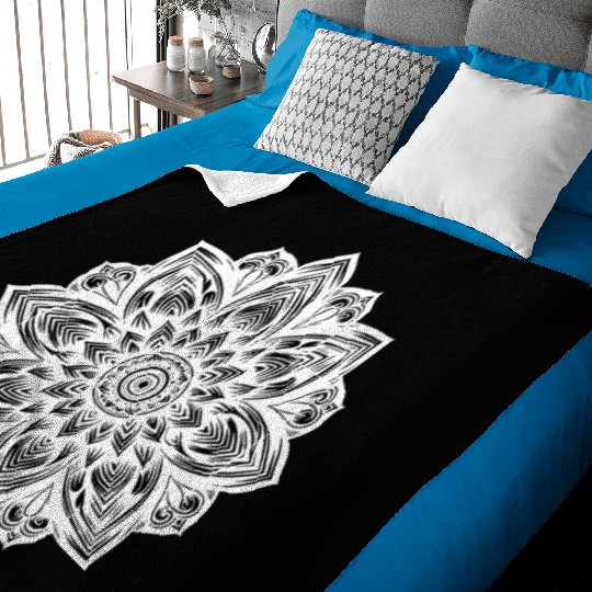 Flowers Mandala Yoga And Serenity Design Baby Blankets