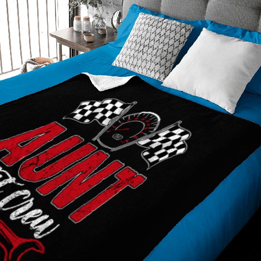 Race Car Birthday Racing Family Aunt Pit Crew Baby Blankets