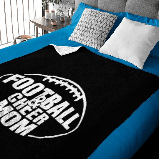 Football & Cheer Mom - Proud Support for Your Kids Baby Blankets