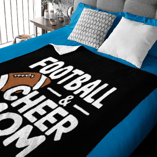 Football Cheer Mom Proud and Loud Baby Blankets