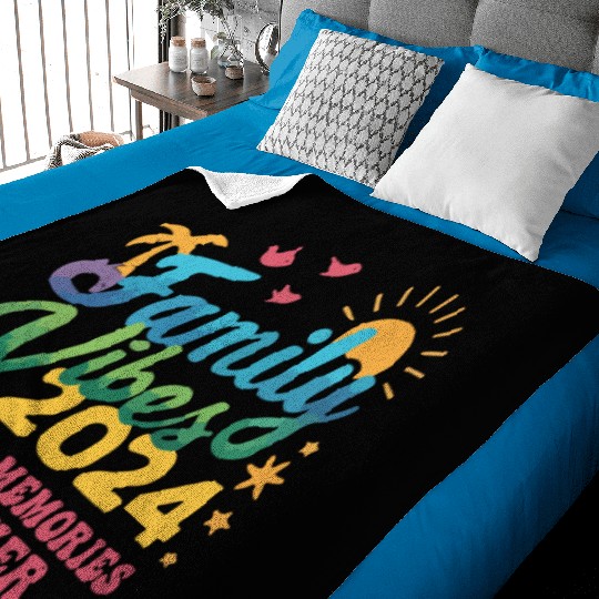 Family 2024 Vibes Family Vacation Making Memories Baby Blankets