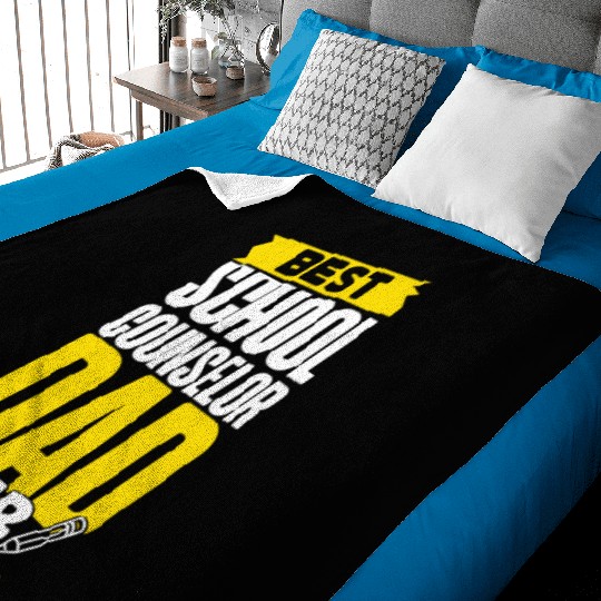 School Counselor Dad Best School Baby Blankets