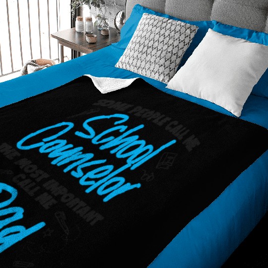 School Counselor Dad Some People Baby Blankets