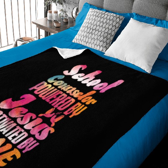 School Counselor Jesus Faith Baby Blankets