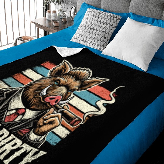 Mobster Gangster Mafia Organized Crime Boss Baby Blankets