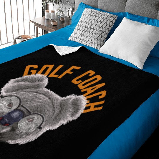 Koalified Golf Coach Golfing Coach Funny Golfer Hu Baby Blankets