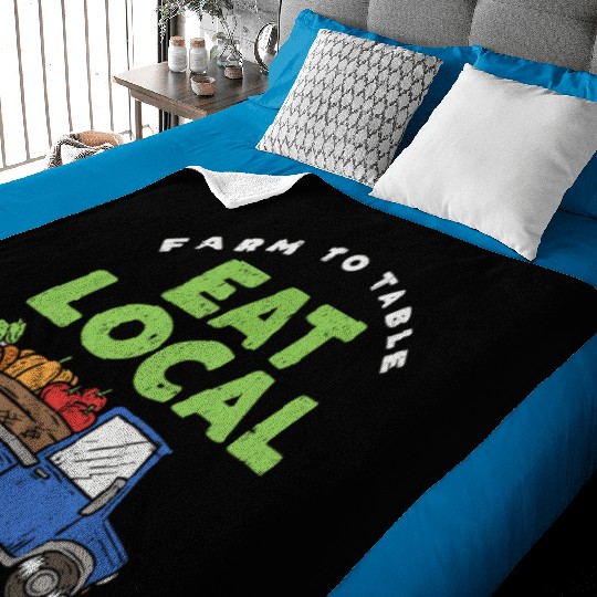 Farmers Market I Eat Local I Organic Food Baby Blankets