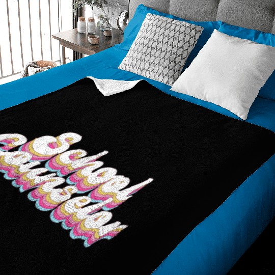 School Counselor Retro 80s 90s Baby Blankets