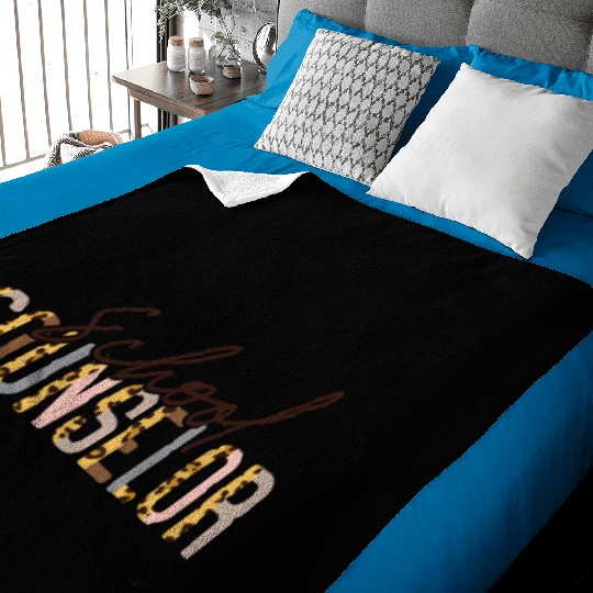 School Counselor Leopard Cheetah Baby Blankets