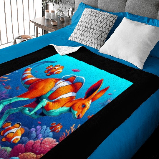 The kangaroo-clown fish Baby Blankets