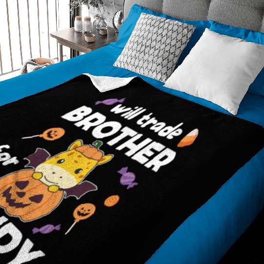 Giraffe Halloween Trade Brother For Candy Baby Blankets