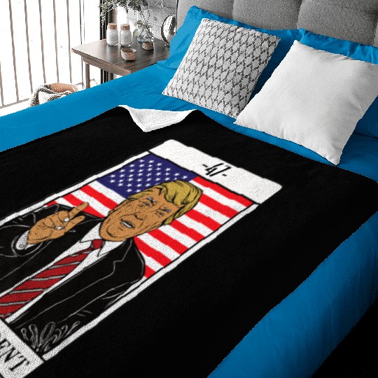 Trump 2024 The President Tarot Card 47 Premium Baby Blankets