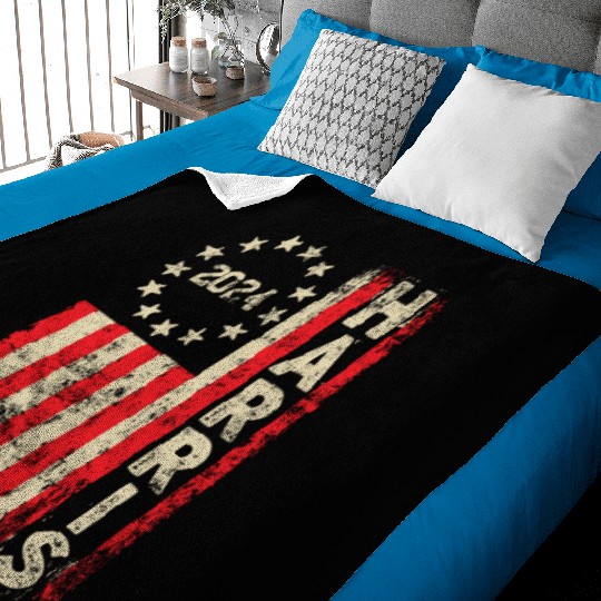 Kamala Harris 2024 For President Campaign US Flag Baby Blankets