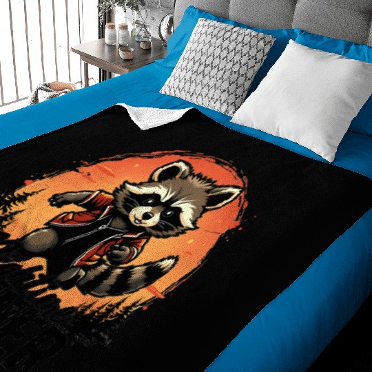 Running Raccoon for raccoon enthusiasts Baby Blankets
