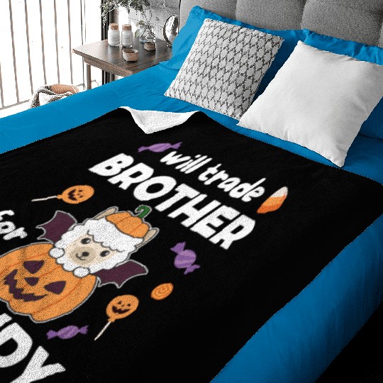 Alpaca Halloween Trade Brother For Candy Baby Blankets