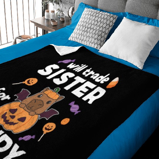 Capybara Halloween Trade Sister For Candy Baby Blankets