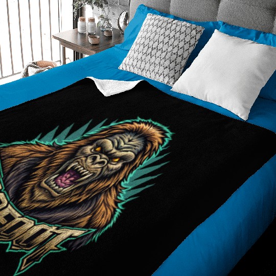 Explore a unique Bigfoot design Baby Blankets