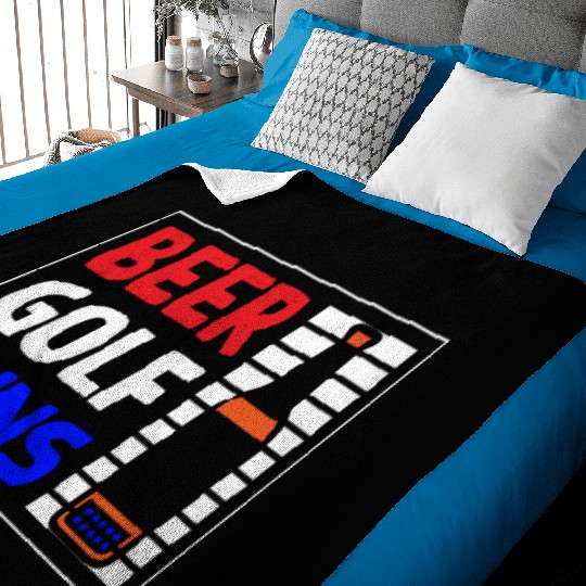 Beer Golf Guns Baby Blankets