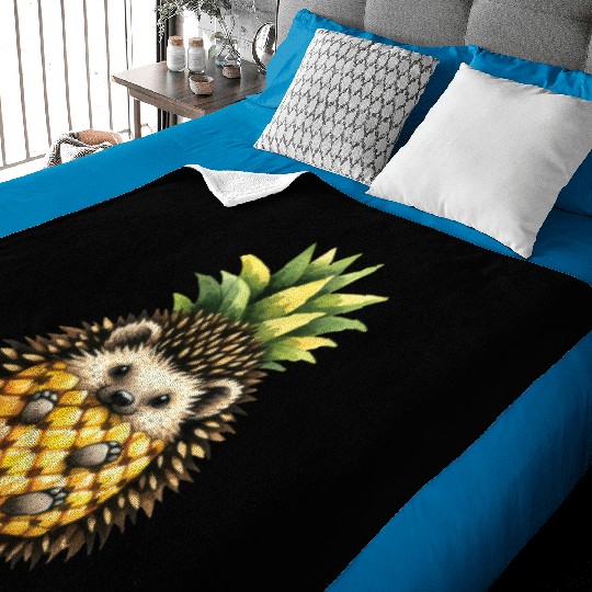 Spiky Pineapple Fruit Lover Funny Design Baby Blankets