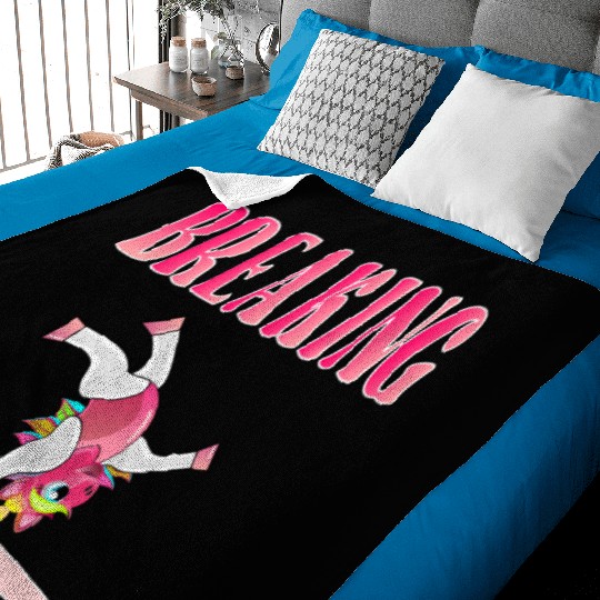 BREAKING DANCE UNICORN Baby Blankets