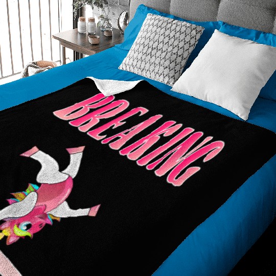 BREAKING DANCE UNICORN Baby Blankets
