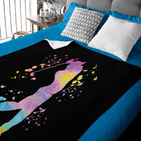 Golfer Colorsplash Kids Miniature Golf Baby Blankets