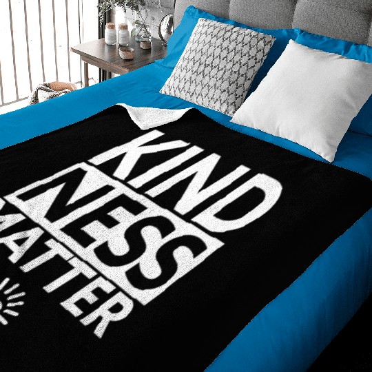 Kindness Matters Positive Message Heart Design Baby Blankets