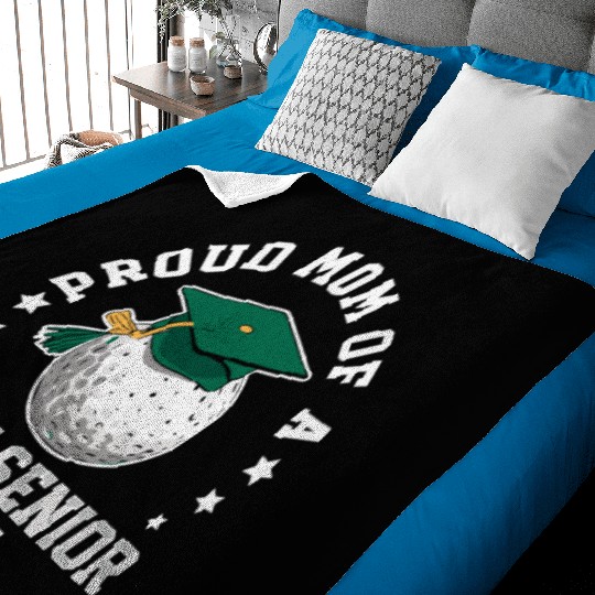 Proud mom of a golf senior class of 2025 matching Baby Blankets