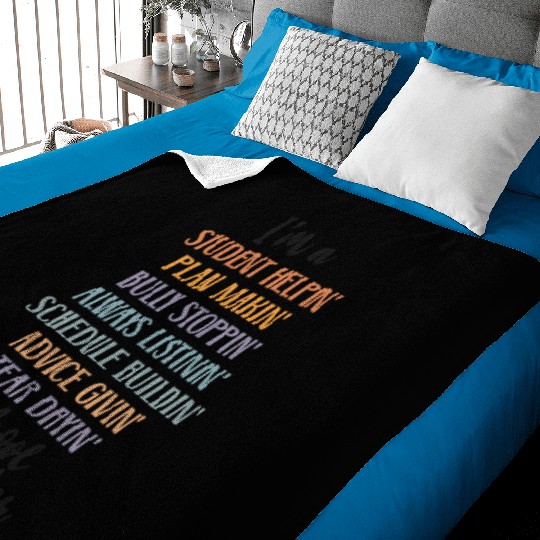 School Counselor I'm A Student Baby Blankets