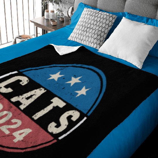 Cats For President Funny Political 2024 Election Baby Blankets