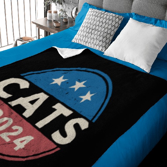Cats For President Funny Political 2024 Election Baby Blankets
