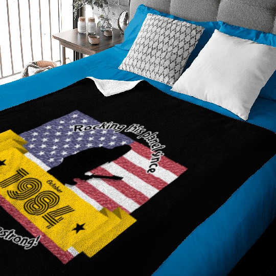 40th birthday Rocking this planet since 10/1984 Baby Blankets